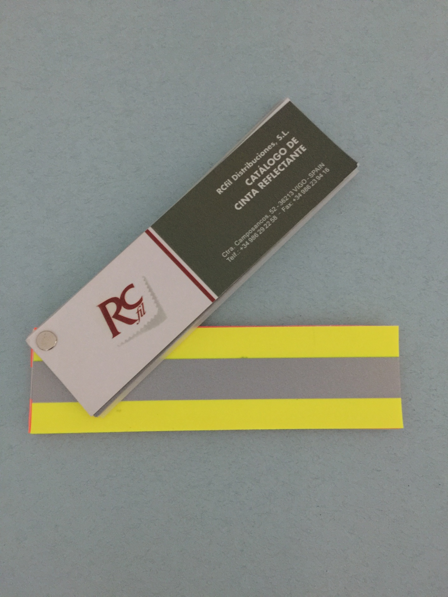 CINTA REFLECTANTE AMARILLA TRIBANDA IGNÍFUGA PARA COSER