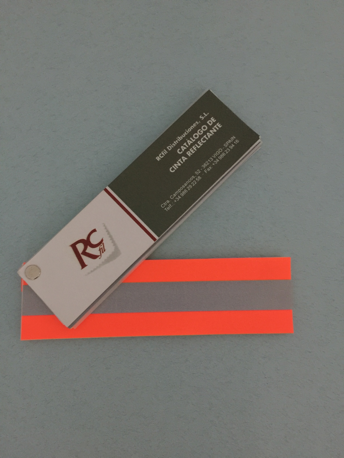 CINTA REFLECTANTE NARANJA TRIBANDA IGNÍFUGA PARA COSER